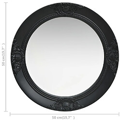 Acheter vidaXL Miroir mural style baroque 50 cm noir