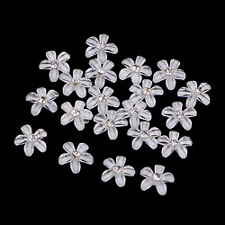 Acheter 20 fleurs flatback bouton embellissements strass pour mariage blanc