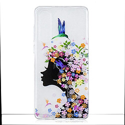 Wewoo Coque Fashion Étui de protection en TPU peint pour Huawei P30 motif fille floral