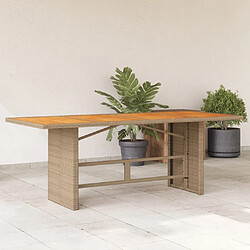 Maison Chic Table de jardin | Table d'extérieur avec dessus en bois d'acacia beige 190x80x74 cm -GKD22623