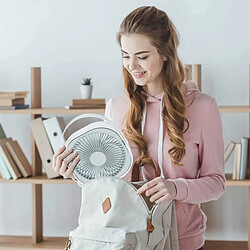 Ventilateur De Bureau, Batterie Intégrée Rechargeable De 4000 mAh, Avec Dragonne, Alimentation USB Et Ventilateur Silencieux Portable À 3 Vitesses pas cher