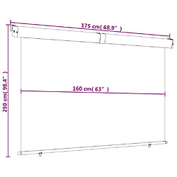 vidaXL Auvent latéral de balcon 175x250 cm Rouge pas cher