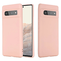 Coque en silicone, antichoc avec sangle rose pour votre Google Pixel 6 Pro