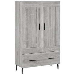 vidaXL Buffet haut sonoma gris 69,5x31x115 cm bois d'ingénierie