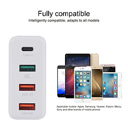 Acheter Wewoo A3P 3A Chargeur de voyage mural à 4 ports USB-C / Type C + QC3.0 + double USBprise UE