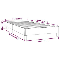 vidaXL Cadre de lit sans matelas crème 80x200 cm similicuir pas cher