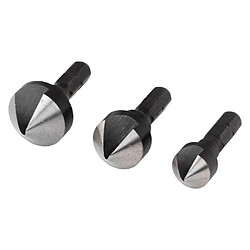 wolfcraft Ensemble de mèches coniques 3 pcs Acier 2584000