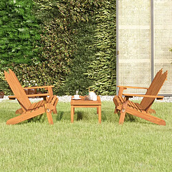 vidaXL Ensemble de salon de jardin Adirondack 3 pcs bois acacia solide