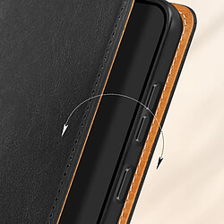 Acheter Avizar Housse Portefeuille pour Samsung Galaxy S24 Cuir Véritable Noir