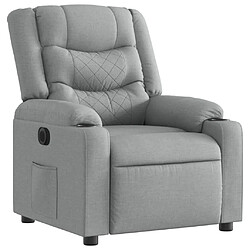 Avis Maison Chic Fauteuil Relax pour salon, Fauteuil inclinable électrique Gris clair Tissu -GKD61243