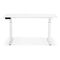 Mes Bureau 140x70x127 cm plateau blanc et métal blanc - ARUBA