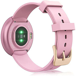 Chrono Montre Connectée , Smartwatch Femme Hommes Moniteur de fréquence Cardiaque, IP70 étanche Réveil Automatique écran Montre Connectée téléphone Mobile pour iPhone Android ,Rose