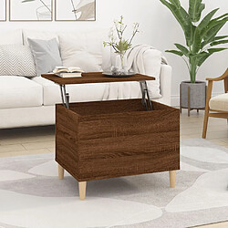 vidaXL Table basse Chêne marron 60x44,5x45 cm Bois d'ingénierie