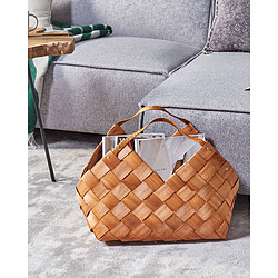 Beliani Panier en bois tons naturels QARA