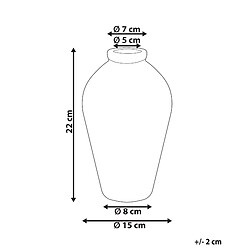 Avis Beliani Vase à fleurs MALLIA fait à la main Céramique 22 cm Blanc