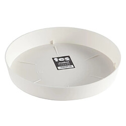 PLASTIKEN Plateau 24 cm - Pour pot de fleurs 32 cm - Blanc