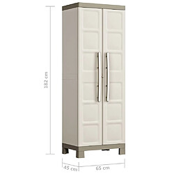 Keter Armoire de rangement polyvalente Excellence Beige et taupe 182cm pas cher