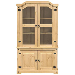 Avis vidaXL Vitrine en verre Corona 103,5x42x180 cm bois de pin massif