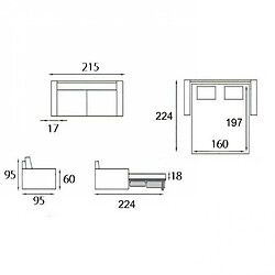 Acheter Inside 75 Canapé lit 3-4 places MASTER convertible EXPRESS 160 cm Tweed Cross vert MATELAS 18 CM INCLUS