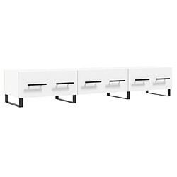 Maison Chic Meuble TV scandinave - Banc TV pour salon blanc 150x36x30 cm bois d'ingénierie -MN92503