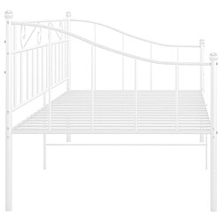 Acheter vidaXL Cadre de canapé-lit sans matelas blanc métal 90x200 cm