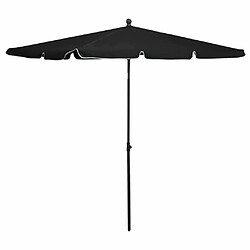 Maison Chic Parasol Jardin | Parasol de jardin avec mat 210x140 cm Noir - GKD33212