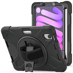 Coque en TPU + silicone hybride avec béquille pivotante à 360° noir pour votre Apple iPad mini (2021)