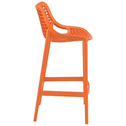 Acheter Alterego Tabouret de jardin 'BROZER' orange en matière plastique