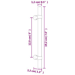 Acheter vidaXL Poignées d'armoire 10 pcs bronze 128 mm acier inoxydable