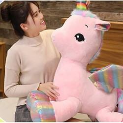 Avis Universal 60 cm licorne rêve arc-en-ciel peluche cheval PP coton peluche animaux canapé décoration | Oreiller de luxe (rose)