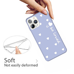 Avis Wewoo Coque Pour iPhone 11 Pro visage souriant plusieurs coeurs d'amour motif coloré givré TPU téléphone étui de protection violet clair