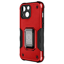 Avizar Coque iPhone 14 Plus Antichoc Hybride avec Anneau Support Magnétique Rouge