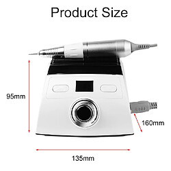 Universal Perceuse à ongles électrique professionnelle 35000 RPM 45W LED avec perceuse à ongles de remplacement Perceuse à ongles Matériel Outillage | Perceuse à ongles électrique (blanc)