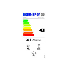 Réfrigérateur combiné 60cm 304l statique - BFD7611EW - BRANDT