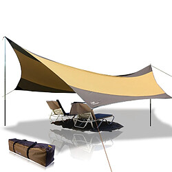 Universal 5,5m * 5,6m Grand auvent pique-nique extérieur camping bâche imperméable tente de plage (hors poteaux)