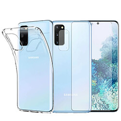 Protection intégrale Verre Trempé incurvé Samsung S20 + Verre Trempé Caméra Arrière + Coque souple silicone transparente-Visiodirect-