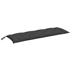 vidaXL Coussin de banc de jardin anthracite mélangé 150x50x7 cm tissu