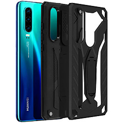 Avizar Coque Huawei P30 Protection Bi-matière Antichoc Fonction Support Noir pas cher