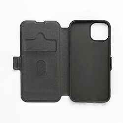 WE Etui folio AIMANTE APPLE IPHONE 15 PLUS Noir: fermeture magnétique - anti-chocs - Accès caméra – porte-cartes - Fonction support