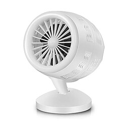 (Blanc, Prise UE) Ventilateur de Chauffage Alimenté par 220v Radiateur Portatif Thermostat de Chauffage Rapide Arrêt Automatique Ventilateur Électrique de 14 pouces Noir Blanc