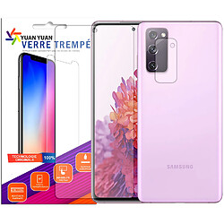 Verre trempé pour Samsung Galaxy S20 FE + Verre Trempé Camera Arrière Protecteur - 9H Film Protection en Verre Trempé - Visiodirect -