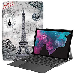 Avis Htdmobiles Housse etui pochette simili cuir avec coque intérieure rigide pour Microsoft Surface Pro 4 / 5 / 6 / 7 / 7+ (12,3 pouces) - TOUR EIFFEL