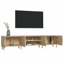 Maison Chic Meubles TV chêne sonoma 180x31,5x40 cm bois d'ingénierie -MN90135 pas cher