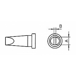 Panne de fer à souder forme de burin, droite Weller Professional T0054444099 Taille de la panne 1.6 mm 1 pc(s)