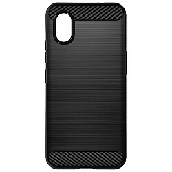 Avizar Coque pour Samsung Galaxy Xcover 7 Souple Effet Carbone et Brossé Noir