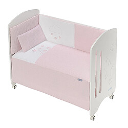 Interbaby Parure de lit 3 Pcs. Nid d'abeille Mod. Viggo Rose