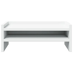 Avis vidaXL Support de moniteur blanc 42x24x16 cm bois d'ingénierie