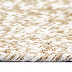 Acheter Decoshop26 Tapis fait à la main Jute Blanc et naturel 120 cm DEC023518