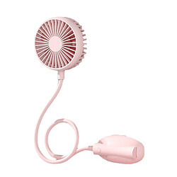 Avis JJBRDZ-WS13 Bande de Cou Mains Libres Suspendue USB Rechargeable Dual Fan Summer Mini Refroidisseur d'Air Portable Rose