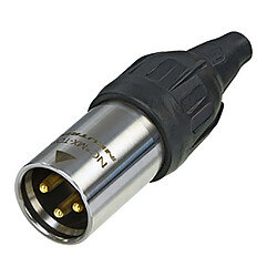 Alpexe Connecteur XLR XLR Mâle Métal Noir/Argent